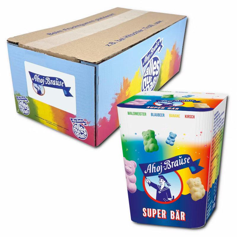 Ahoj Brause Superbär 125g in der Dose 18 Stück