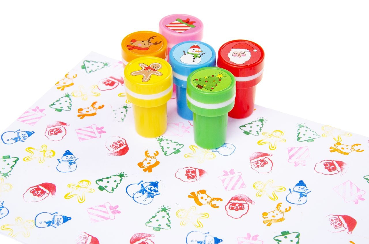 Stempel Weihnachtsmotive 6 fach sortiert ca 4x2,5 cm