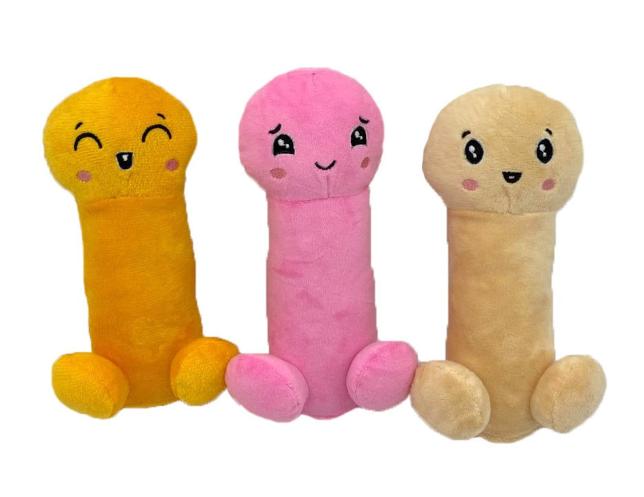 Plüsch Penis mit Gesicht 3-fach sortiert ca 18 cm