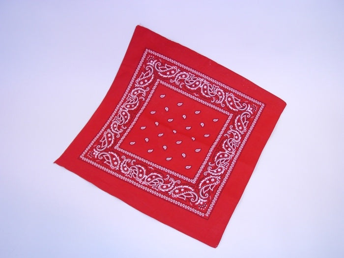 Bandana, rot, mit Druck, ca. 53 x 53 cm