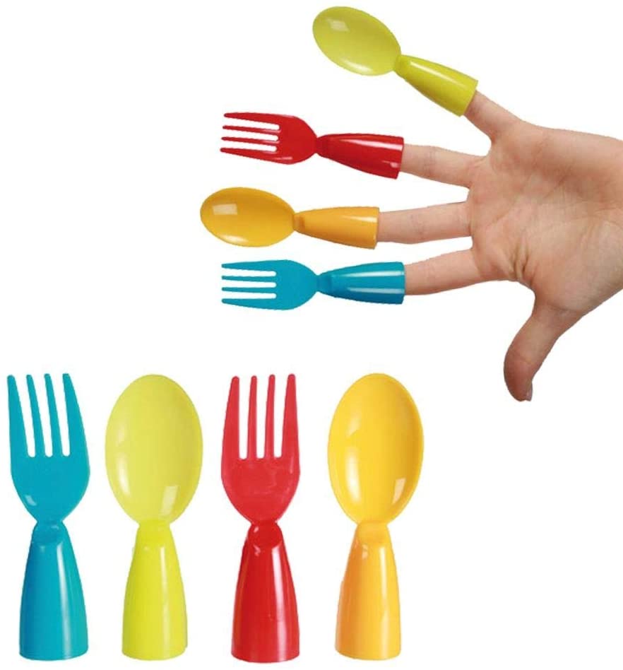 Kunststoff-Fingerbesteck 4er Set