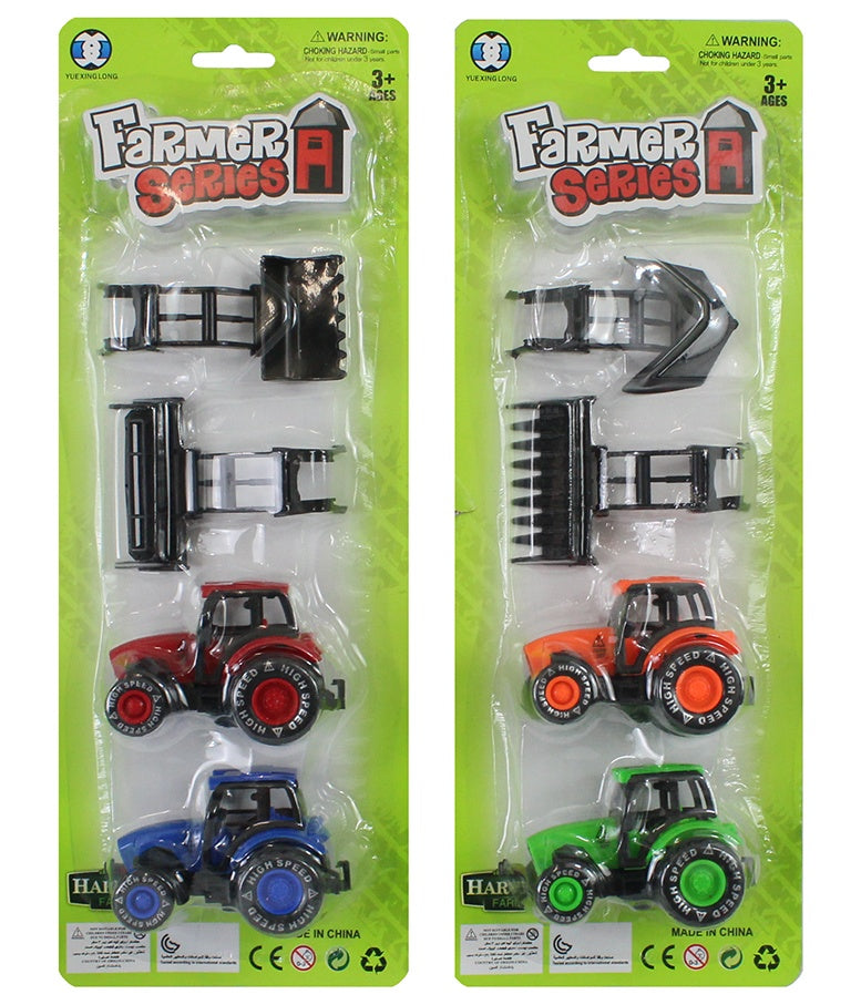 Traktorset 2-fach sortiert, auf Karte, 37 x 13,5 cm