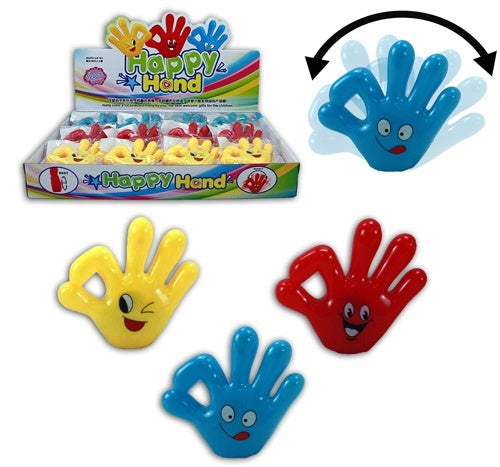 Hand - Aufziehwackelhand 3-fach sortiert - ca 9x8,5cm