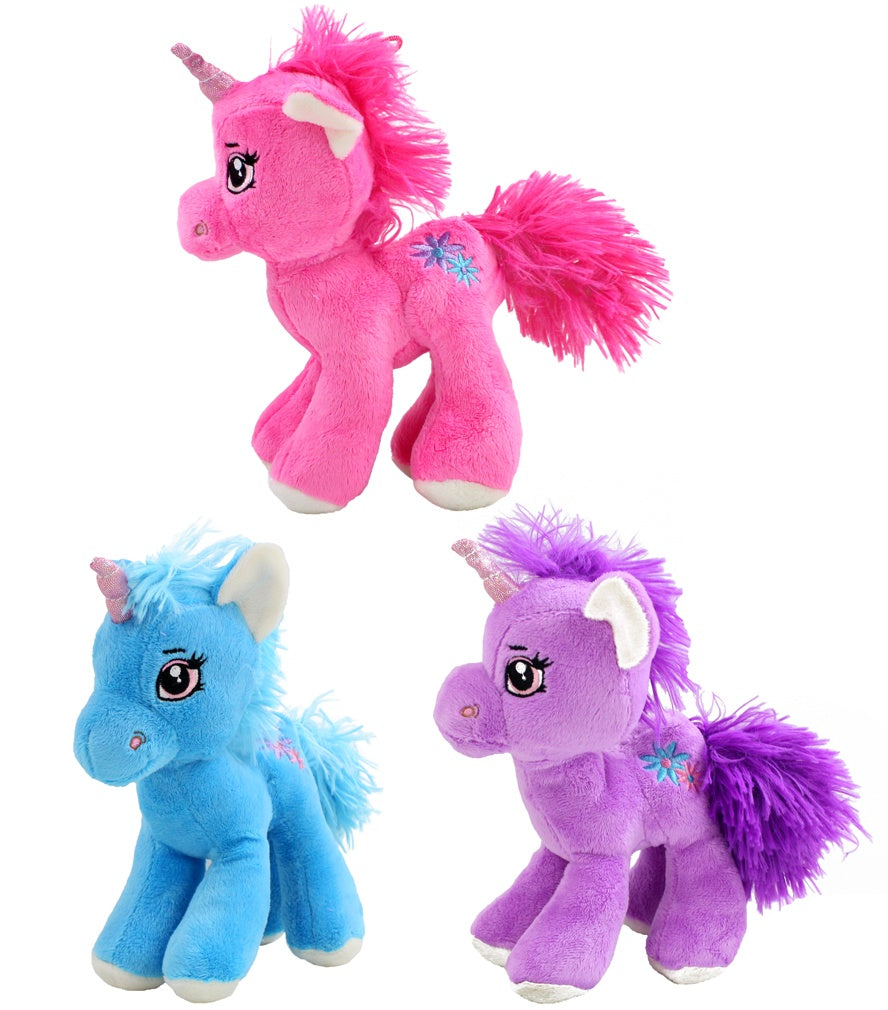 Stehendes Einhorn, 3 Farben sortiert, ca. 20 cm groß