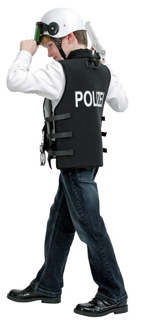 Polizeiweste schwarz Größe: 128