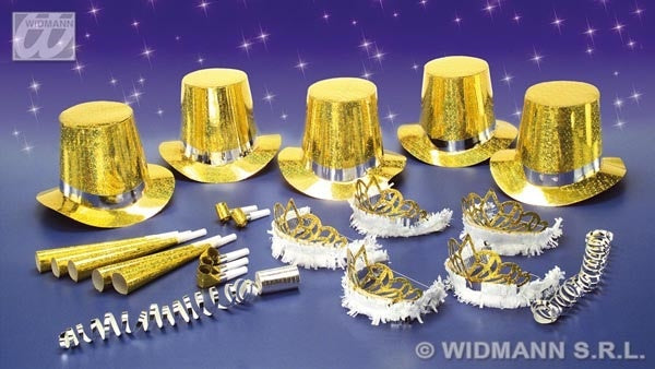 Partyset Las Vegas Gold für 10 Personen - Elegantes Design & Festlich