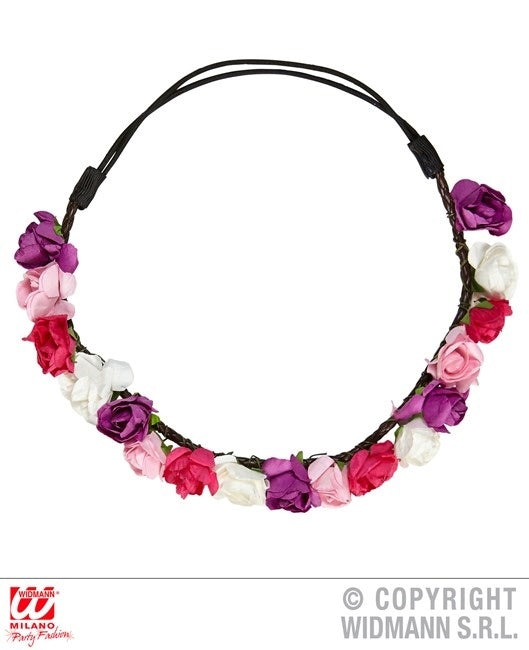 Blumenhaarband lila rosa rot weiß