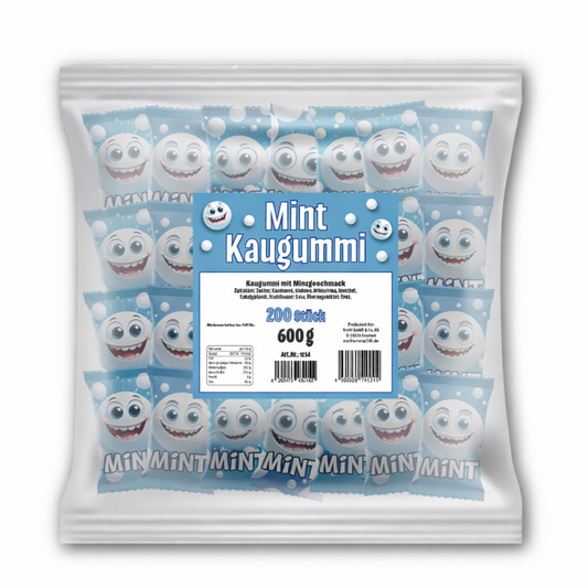200 x Kaugummi "Mint" 600g