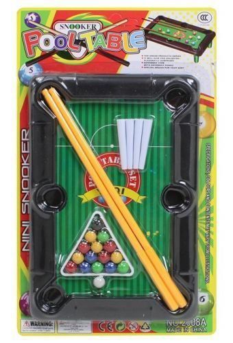 Billard auf Karte ca 25x15cm Kleiner Mini Billiardtisch