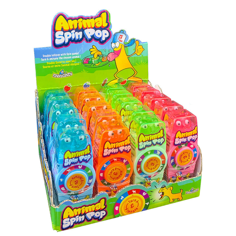 Funny Candy Animal Spin Pop 20 Stück im Karton