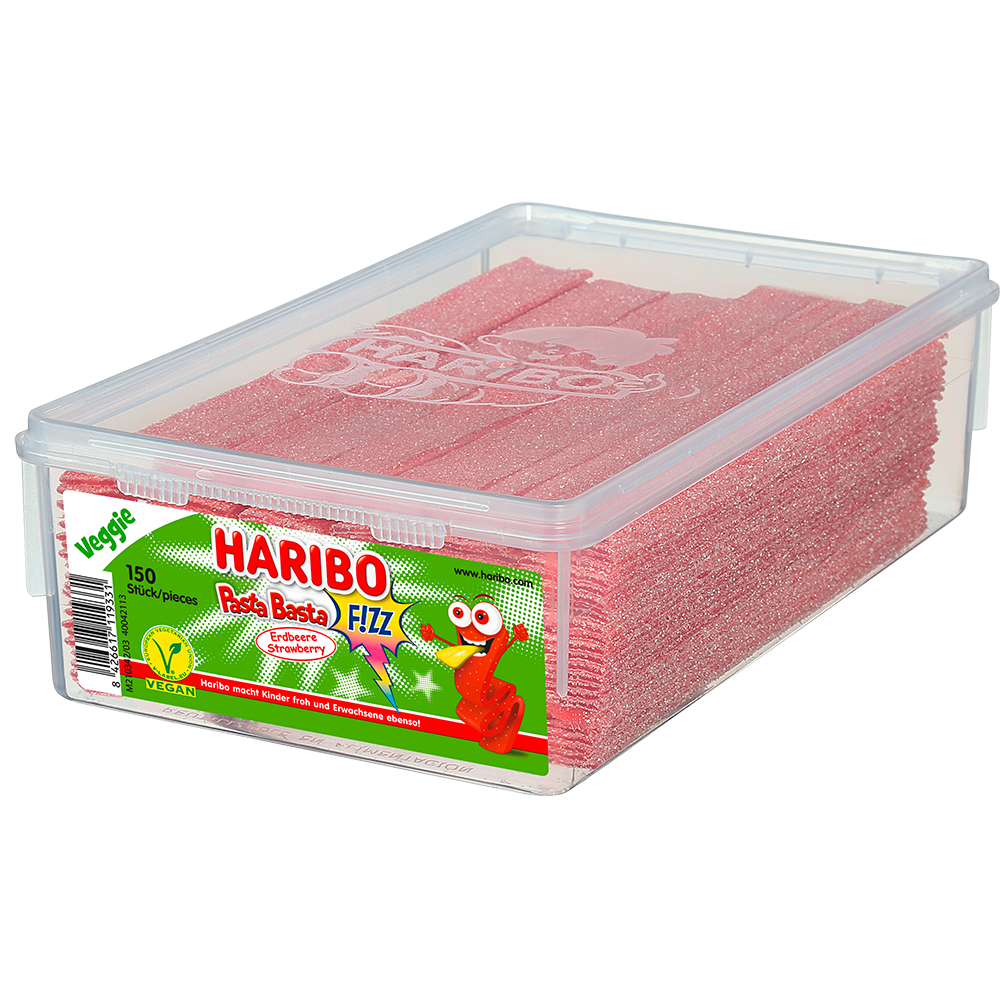 Haribo Pasta Basta Erdbeere 150 Stück in der Dose
