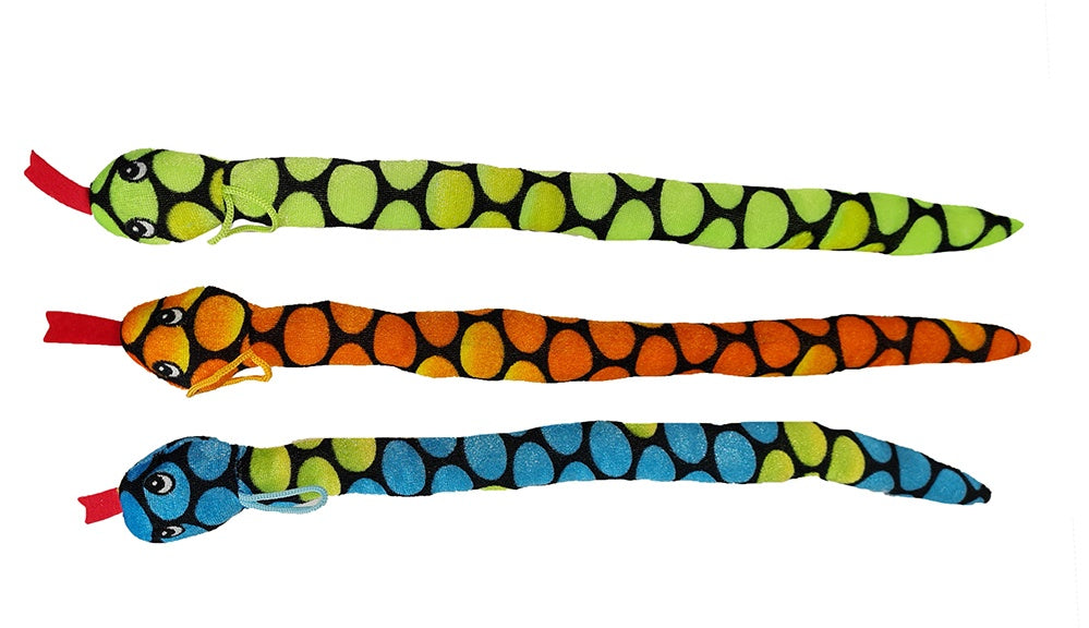 Schlange 3 Farben sortiert - ca. 40 cm, flexible Spielzeugfigur