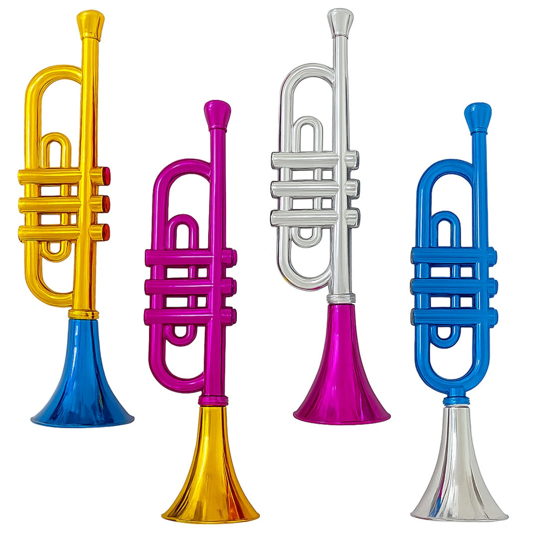 Trompete metallic 4 Farben sortiert ca 33 cm