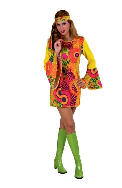 Hippie-Kleid mit Stirnband Größe: 34/36