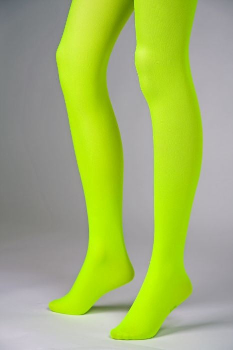 blickdichte Strumpfhose, neongrün Universalgröße