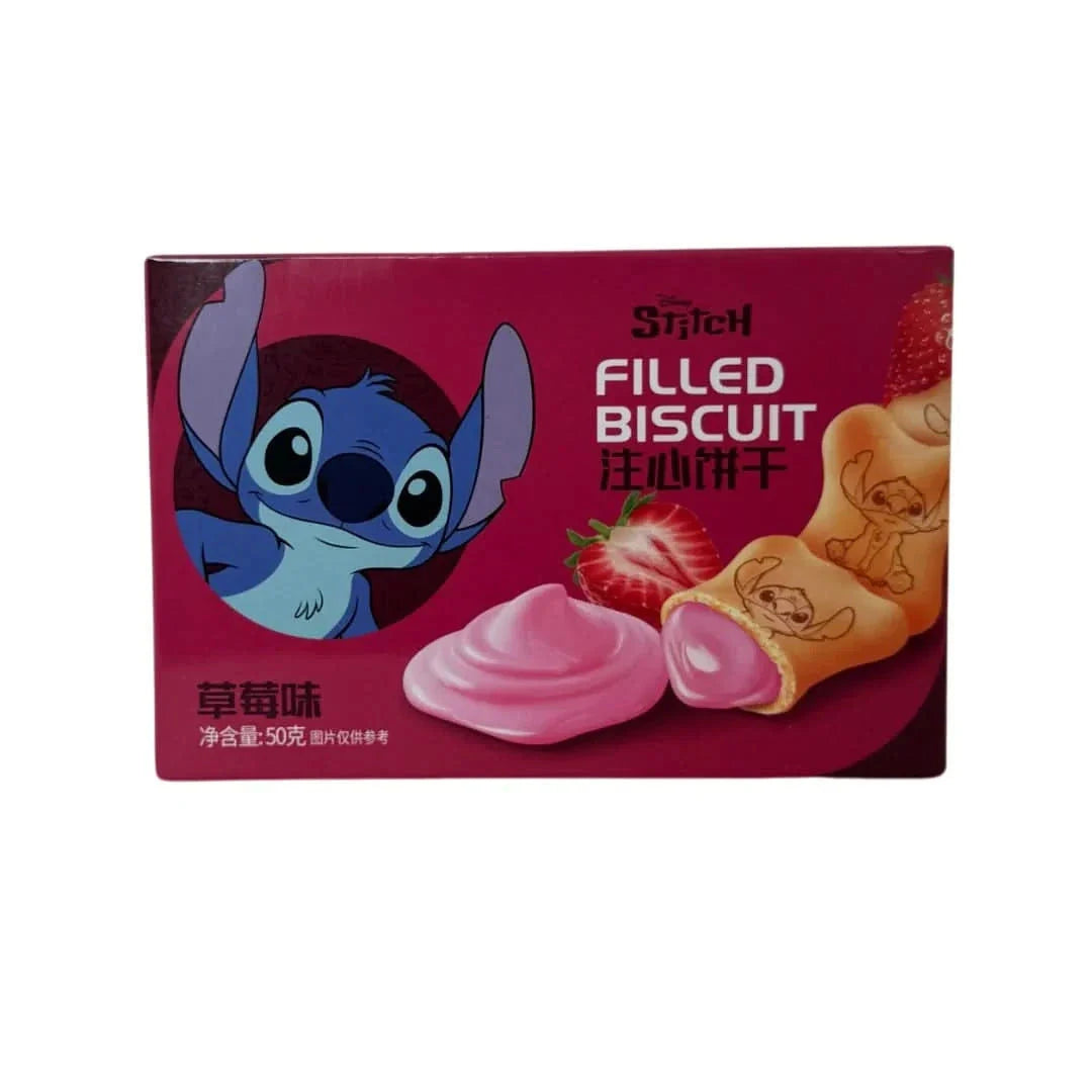 Binqi Stitch Kekse mit Erdbeerfüllung, 50g