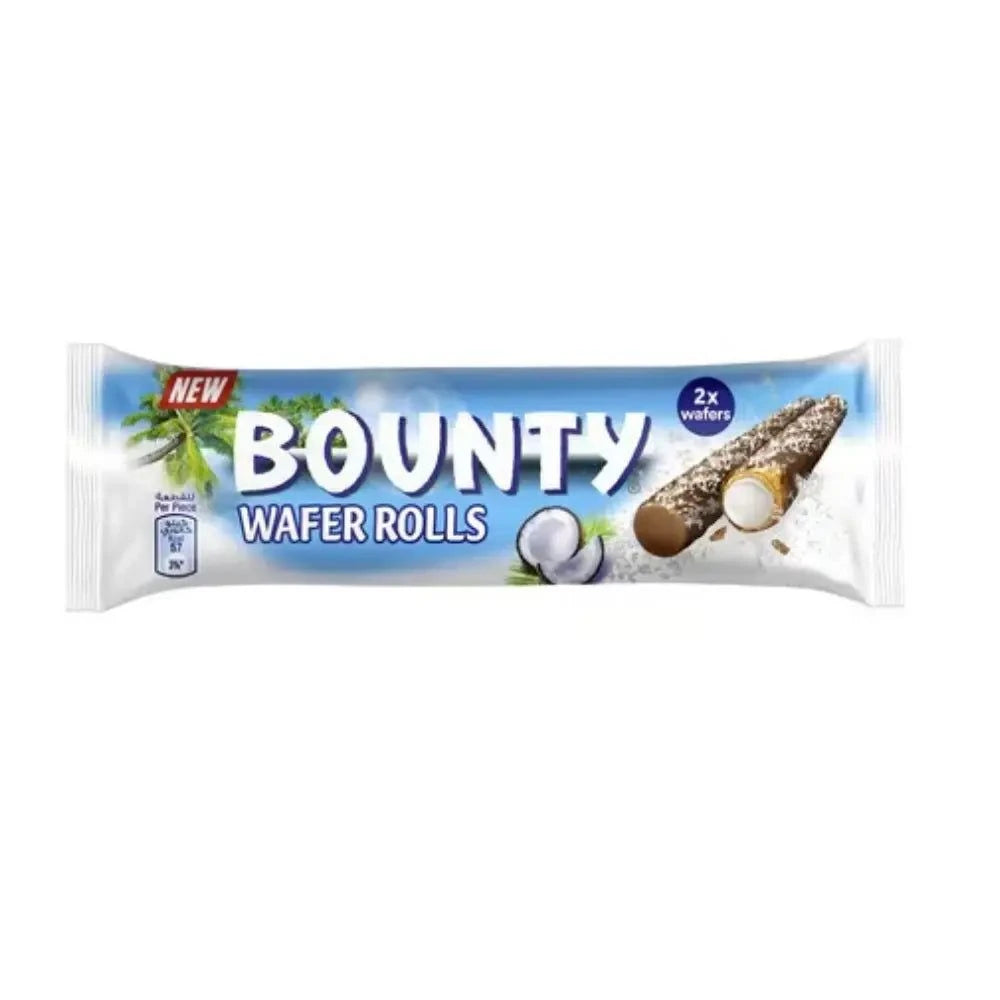 Bounty Waffelröllchen mit Kokosfüllung - 22,5g
