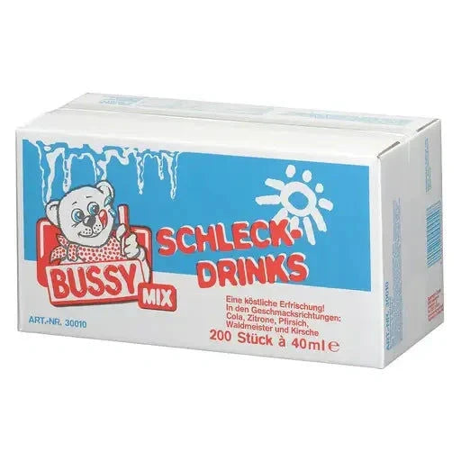 Bussy Bussy Wassereis Schleck Drinks 200 Stück im Karton candytoys.ch Switzerland