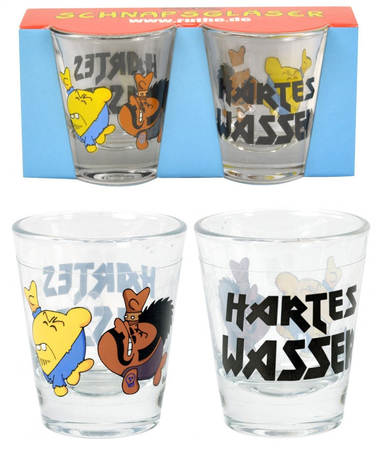 Ralph Ruthe Schnapsglas 2er Set "Hartes Wasser" ca 6cm - 25 ml