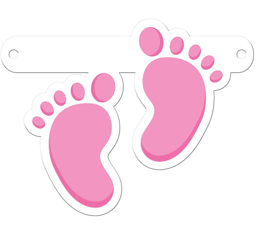 candytoys.ch Bannergirlande Fuß pink ca 14,5x11,5 cm candytoys.ch Switzerland