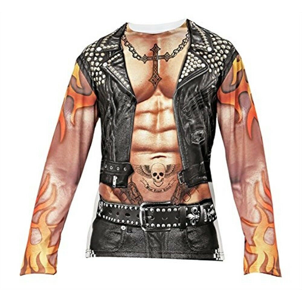 candytoys.ch Biker Rocker T Shirt (Fotorealistisches Longsleeve) Größe M/L candytoys.ch Switzerland