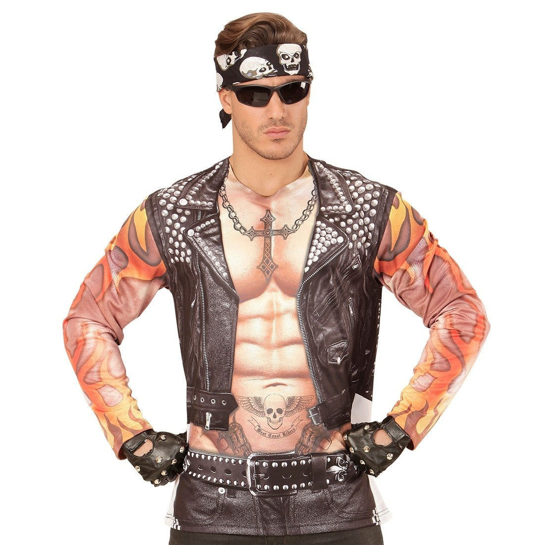 candytoys.ch Biker Rocker T Shirt (Fotorealistisches Longsleeve) Größe XL candytoys.ch Switzerland