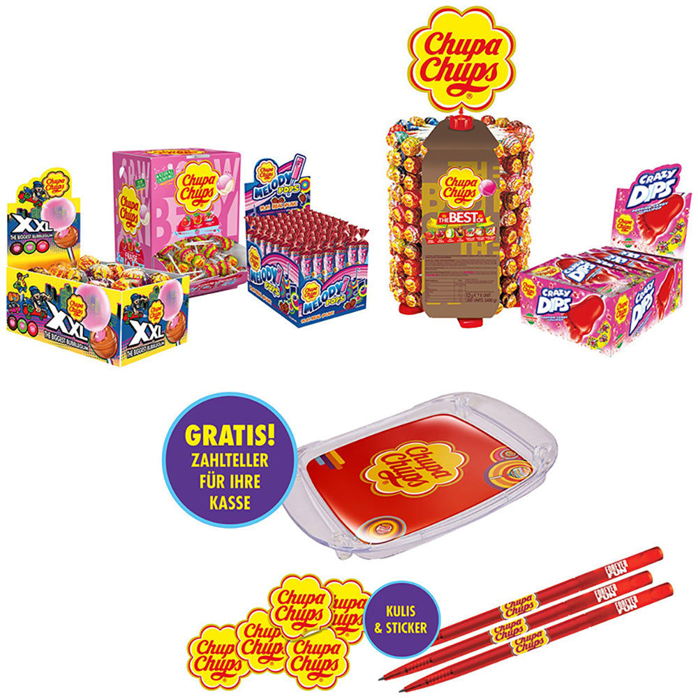candytoys.ch Chupa Chups Aktionspaket Naschstation 5 Produkte + Zusatz candytoys.ch Switzerland