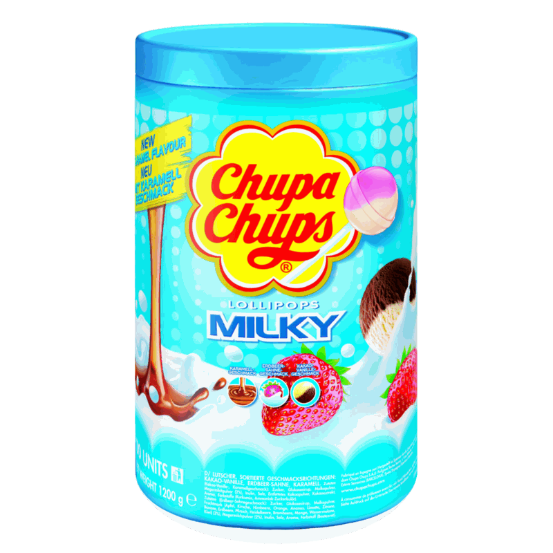 candytoys.ch Chupa Chups Schlemmerlutscher Milky 100 Stück in der Dose candytoys.ch Switzerland