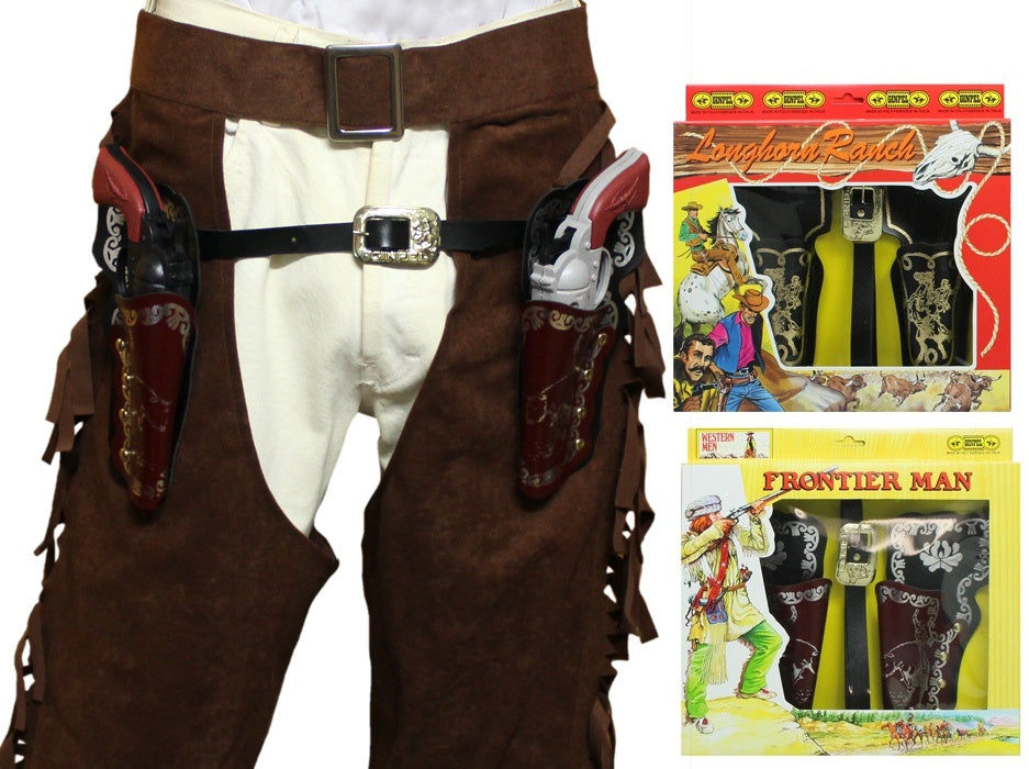candytoys.ch Coltgürtel Pistolengürtel mit 2 Taschen in Box ca31x31x4cm candytoys.ch Switzerland