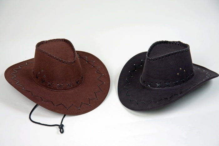 candytoys.ch Cowboyhut, braunes Kunstleder, Ziernaht Größe: ca. 59 candytoys.ch Switzerland