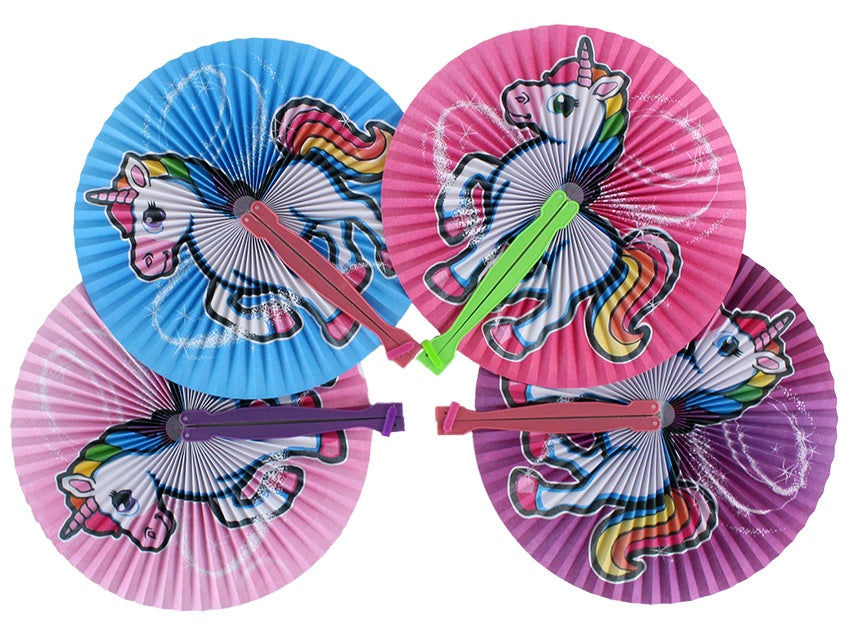 candytoys.ch Fächer Einhorn Design 4-farbig sortiert ca 25x23cm candytoys.ch Switzerland