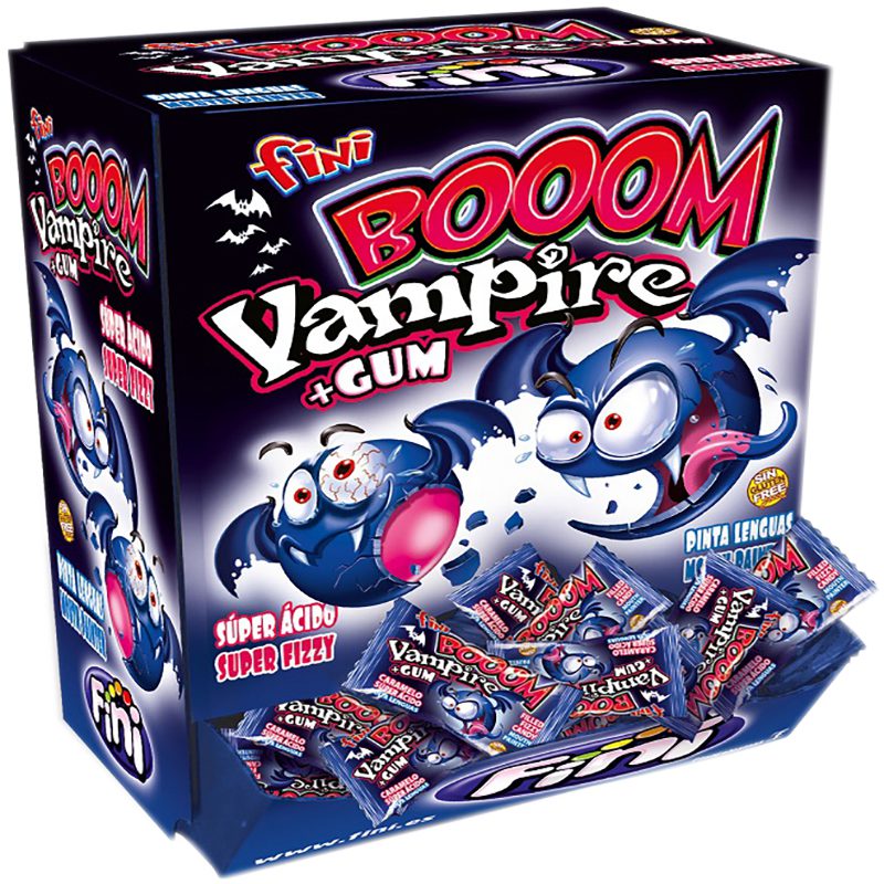 candytoys.ch Fini Booom Vampire+Gum 200 Stück im Karton candytoys.ch Switzerland