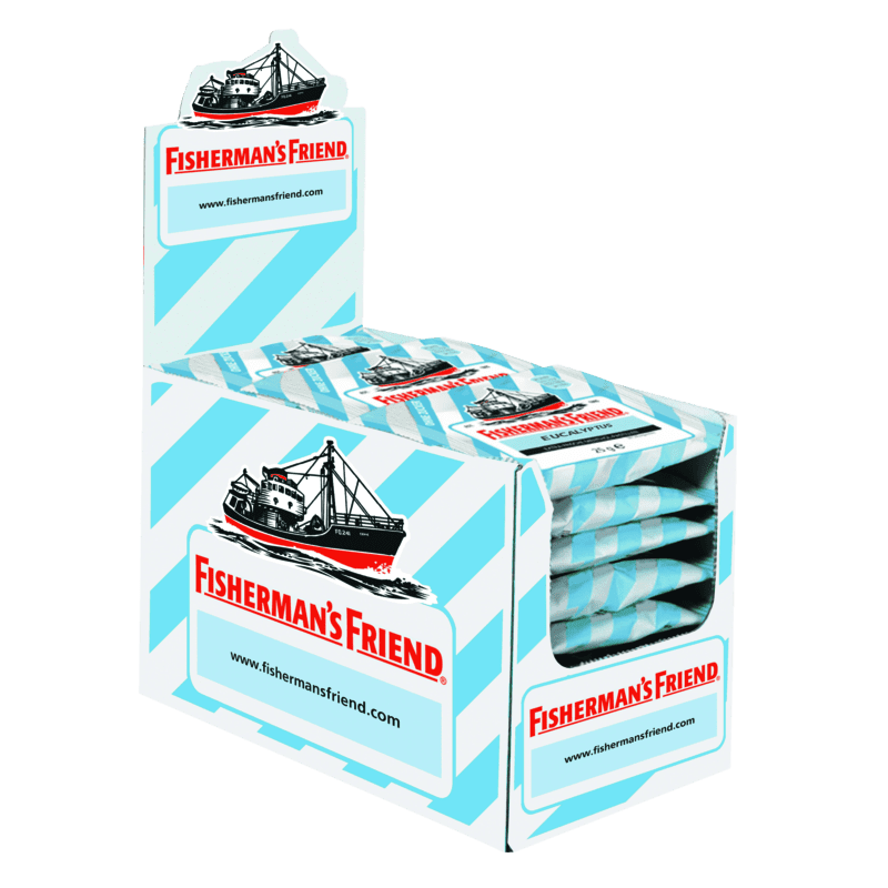 candytoys.ch Fisherman’s Friend Eukalyptus ohne Zuckerzusatz 24 Beutel im Karton candytoys.ch Switzerland