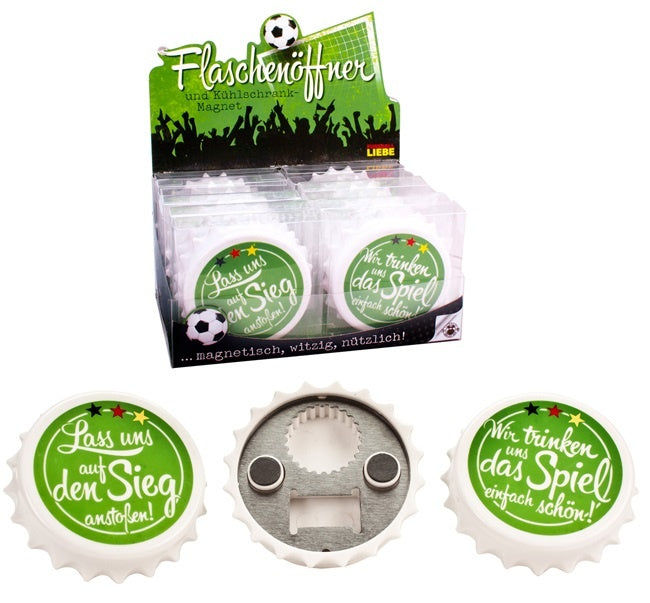 candytoys.ch Flaschenöffner FUßBALL LIEBE magnetisch - ca 8cm 2-fach sortiert candytoys.ch Switzerland