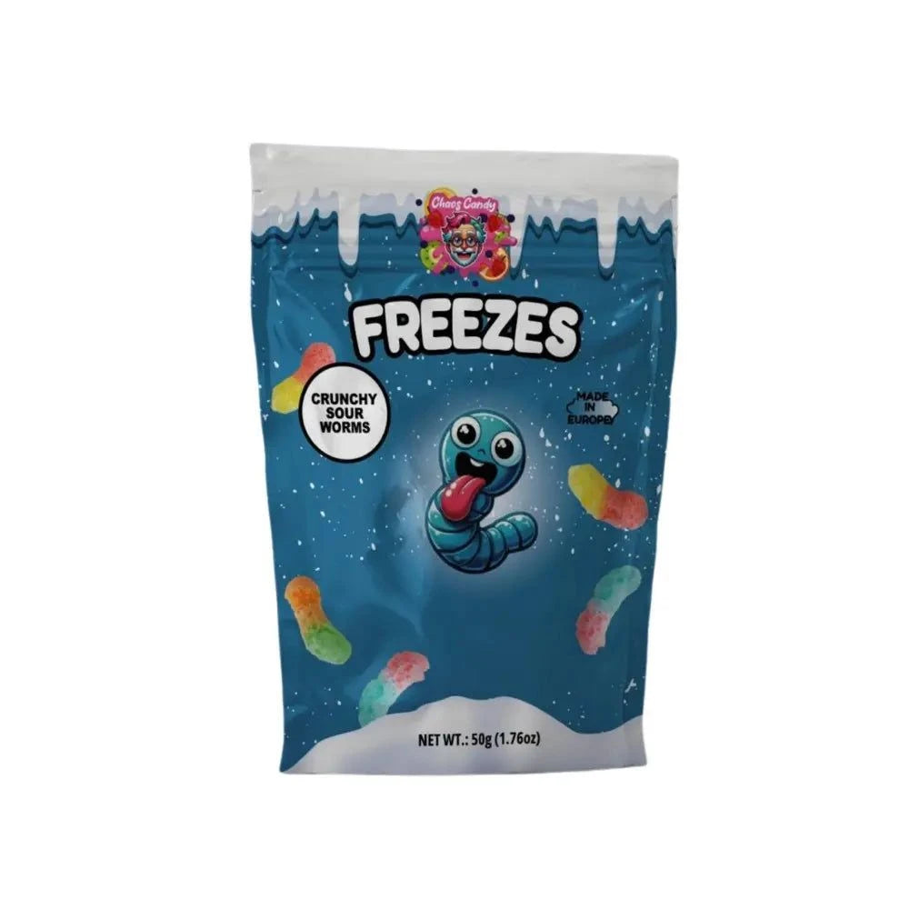 candytoys.ch Gefriergetrocknete saure Würmer - 50g - Knuspriger Snack