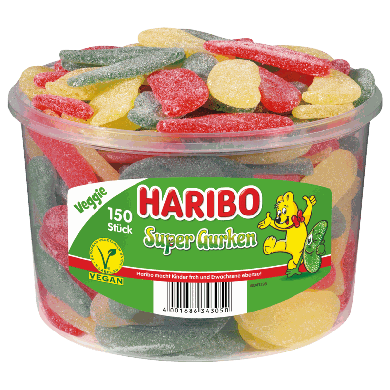candytoys.ch Haribo Super Gurken 150 Stück in der Dose candytoys.ch Switzerland