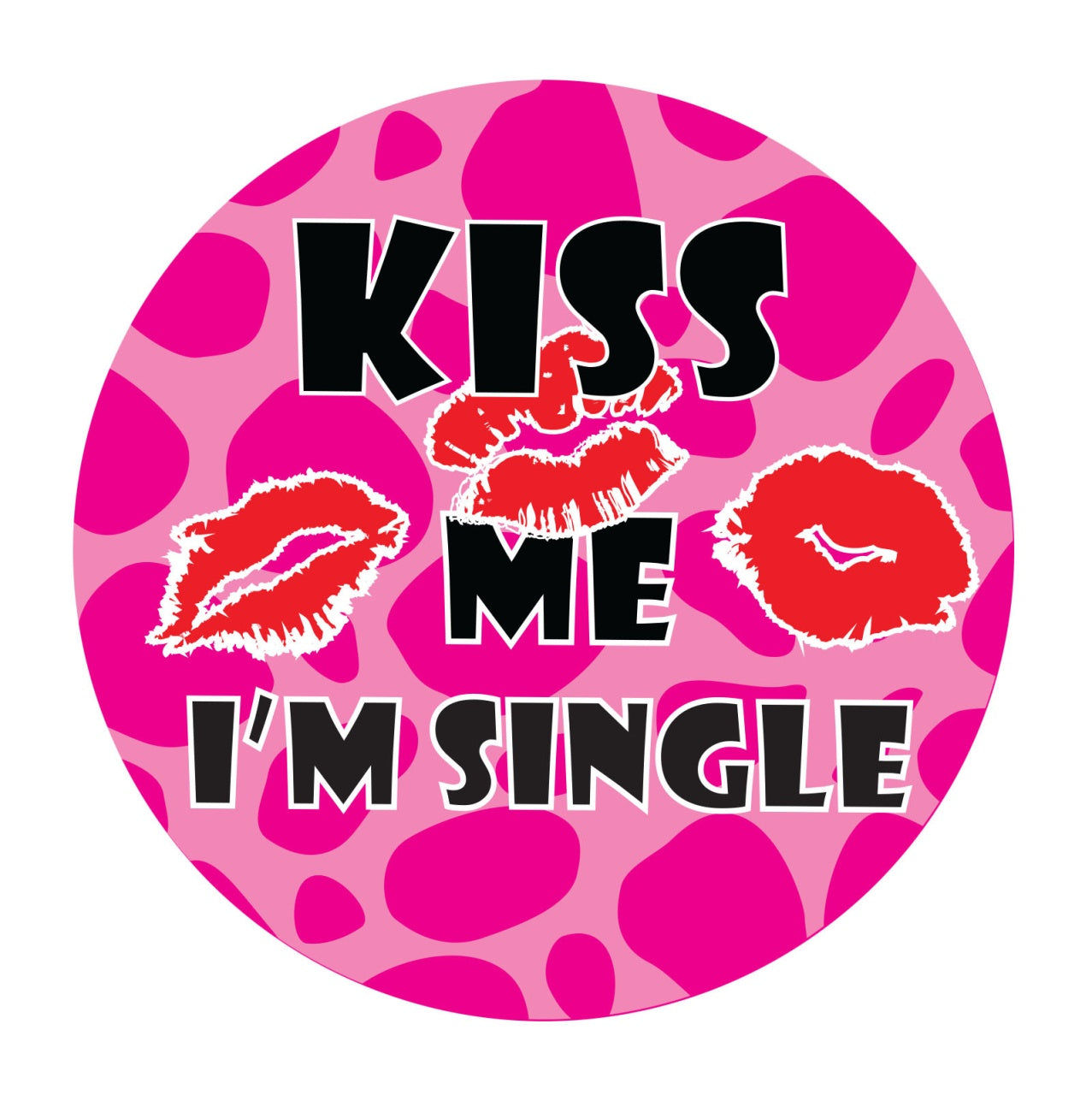 candytoys.ch LED Button - Kiss me I'm Single - ca 12 cm candytoys.ch Switzerland