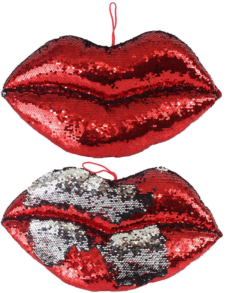 candytoys.ch Lippen rot-silber Pailetten ca 47cm candytoys.ch Switzerland