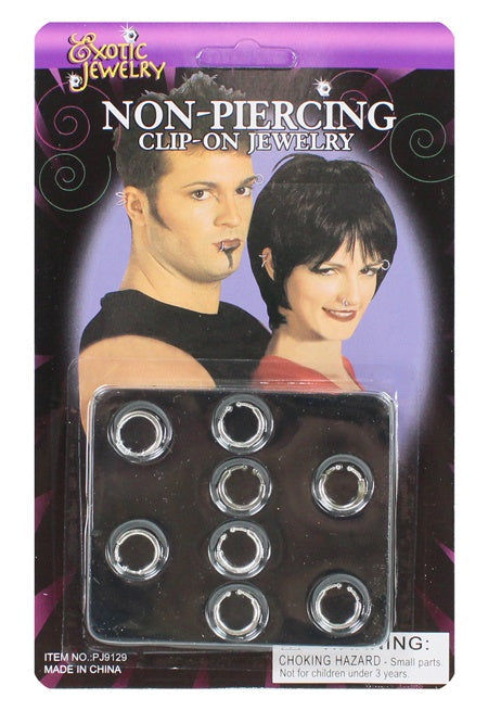 candytoys.ch Piercingringe zum Anstecken 8 Ringe auf Karte ca 20x12,5cm candytoys.ch Switzerland
