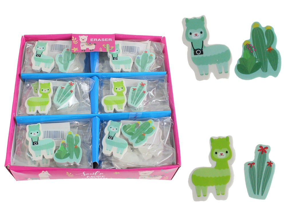 candytoys.ch Radiergummi Alpaka Lama mit Kaktus ca 3,5-4,5cm 2-fach sortiert candytoys.ch Switzerland