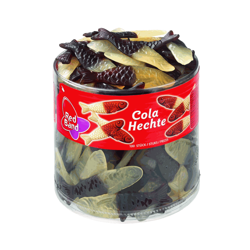 candytoys.ch Red Band Cola Hechte 100 Stück in der Dose candytoys.ch Switzerland