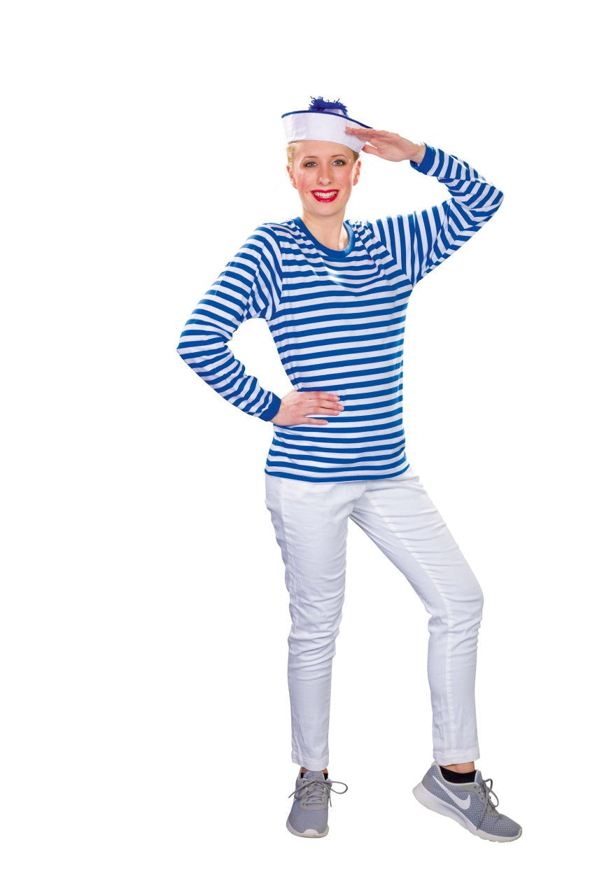 candytoys.ch Ringelpulli Langarm blau/weiß Größe: 6 / M candytoys.ch Switzerland