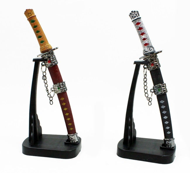 candytoys.ch Samurai Schwert Brieföffner m Ständer - in Box ca 16,5x5,5cm candytoys.ch Switzerland