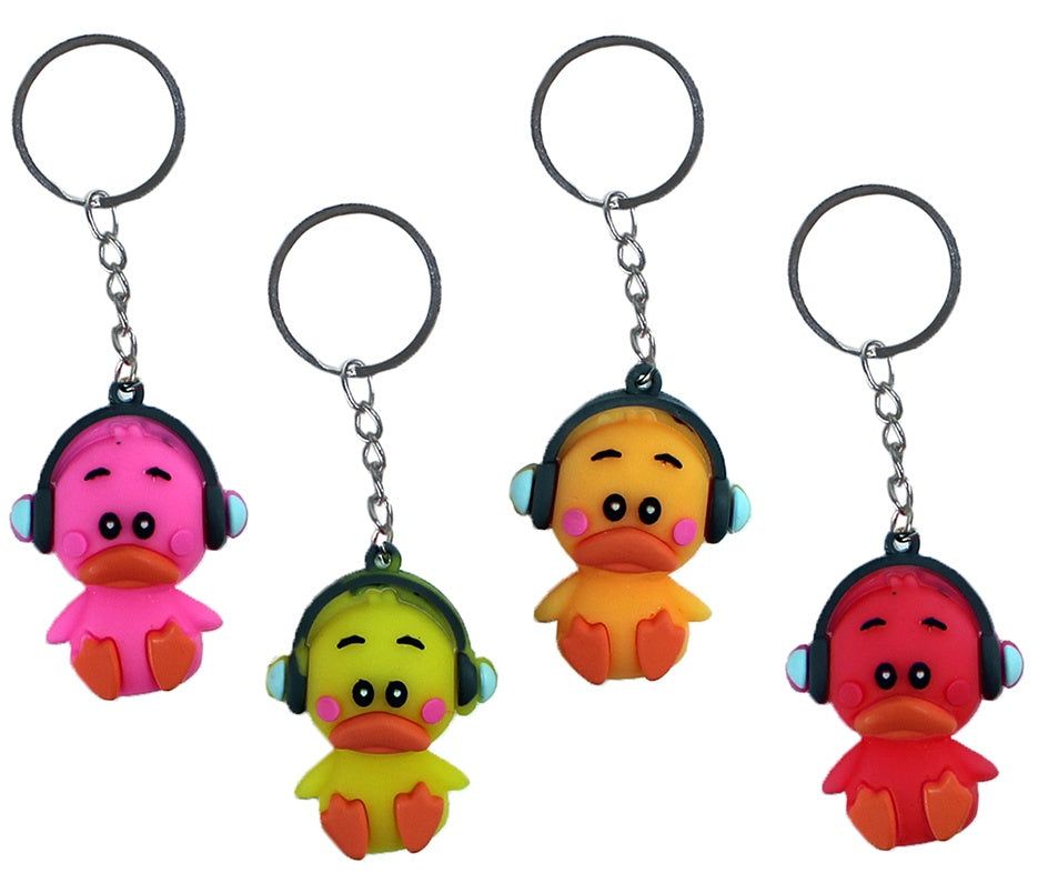 candytoys.ch Schlüsselanhänger Ente 4 Farben sortiert - ca. 5,5 cm