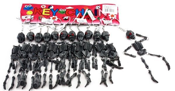 candytoys.ch Skelett grau an Schlüsselkette - ca 15cm