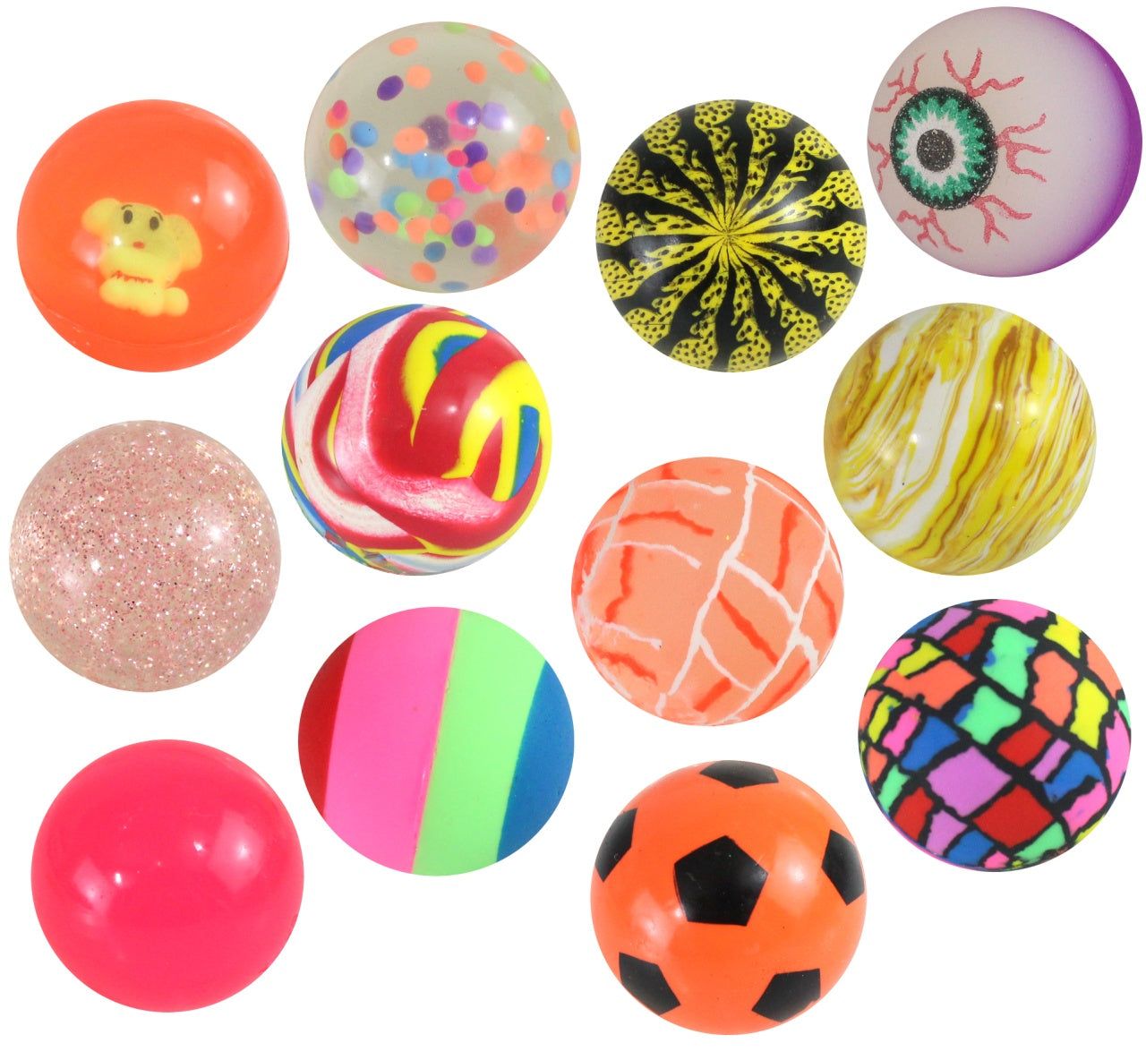 candytoys.ch Sortierter Mix Flummi Dopsball - ca. 45 mm, hüpfend und springend