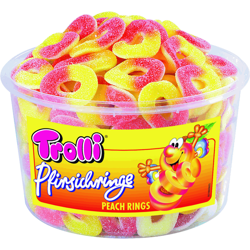 candytoys.ch Trolli Pfirsichringe 150 Stück in der Dose candytoys.ch Switzerland