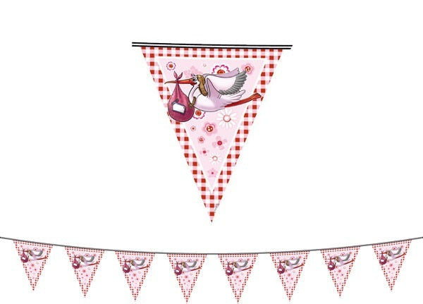 candytoys.ch Wimpelkette Storch Mädchen - 10m candytoys.ch Switzerland