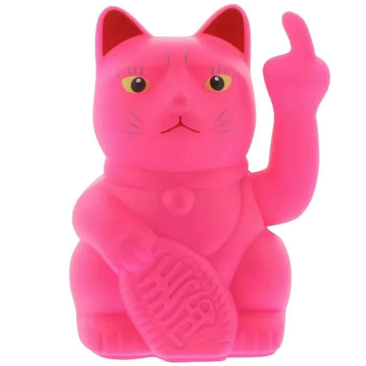candytoys.ch Winkekatze Stinkefinger, pink, 15 cm