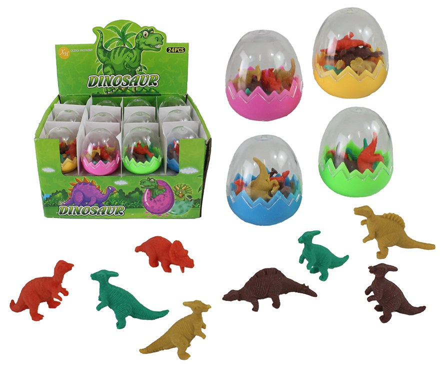 Radiergummi Dinosaurier 8 Radierer in Ei- 4-fach sortiert - ca 4,5cm